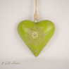 Coeurs verts 15cm