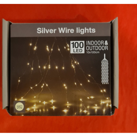 Lot de 6 guirlandes 100 led bland chaud