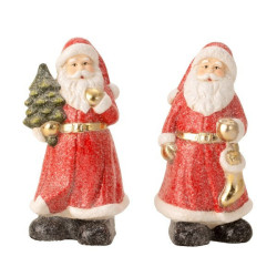 Lot de 12 pères Noël 18cm, 2 modèles assortis