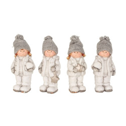 Lot de 12 enfants blancs 13cm